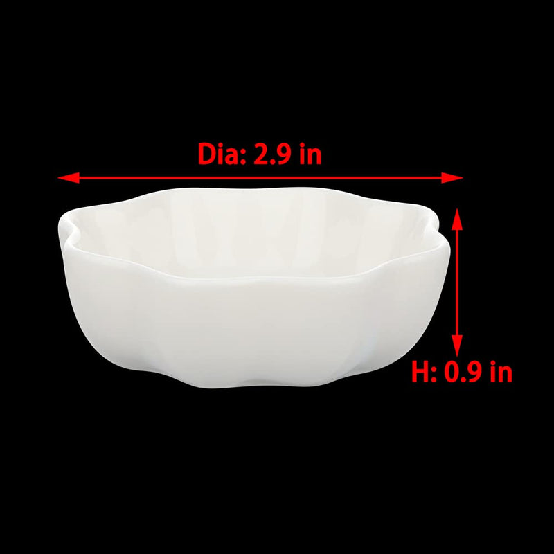 2 Pcs Ceramic Hamster Bowl, Small Animal Anti-Turnover Food Bowl and Water Dish Feeder for Dwarf Hamster Mouse Chinchilla Rat Gerbil (White)