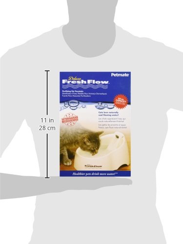 Petmate Deluxe Fresh Flow Cat, Bleached Linen, 50 Oz, 1 Count (Pack of 1) Small - PawsPlanet Australia