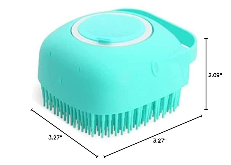 L.B. Dog Bath Brush Silicone, Massage Soft Brush Cats, Pet Massage Brush Shampoo Dispenser - PawsPlanet Australia