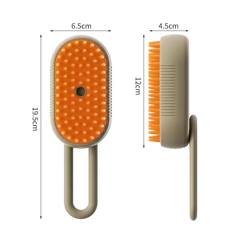 4 in 1 Cat Steam Brush Rechargeable pet spray comb Steam Brush for Cats and Dogs, Massage, Cleaning, Shedding & Combing Multifunctional Hair Removal Anti Static Grooming Tool for home (Beige) Beige - PawsPlanet Australia