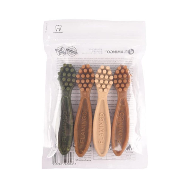 Flamingo VEGGIE TOOTHBRUSH 12,5CM 4PCS MIX DISPLAY