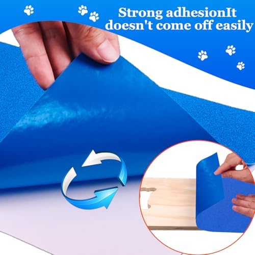 Dog Door Scratch Protector,Dog Nail File Board, Door Protector for Dog Scratching,self-Adhesive Instead of Emery Paper (13x9inch, Blue) - PawsPlanet Australia