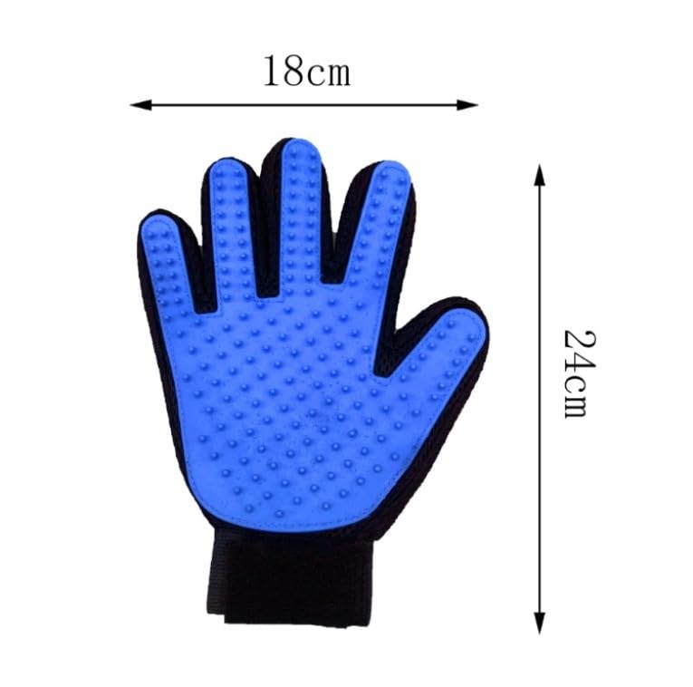 Grooming Gloves for Pets (Set of 2) – Efficient Deshedding Glove for Dogs & Cats, Long and Short Hair Remover Brush Mitt, Left & Right, Machine Washable