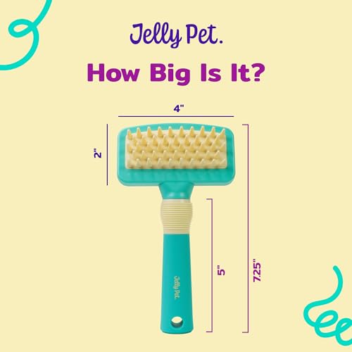 Jelly Pet Deshedding Dog Bath Brush Scrubber, Bath Brush for Dogs, Pet Shower Brush, Bath Supplies, Curry Brush for Dogs, Dog Bath Brush for Short Haired Dogs, Dog Wash Brush, Dog Grooming Brush - PawsPlanet Australia