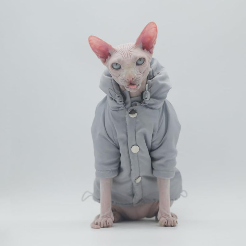 Winter Warm Thickness Windproof Cat Jacket Cat Clothes for Sphynx Cats, Devon Rex Cats, Cornish Cats, Small Cats and Dogs (Medium) Medium - PawsPlanet Australia