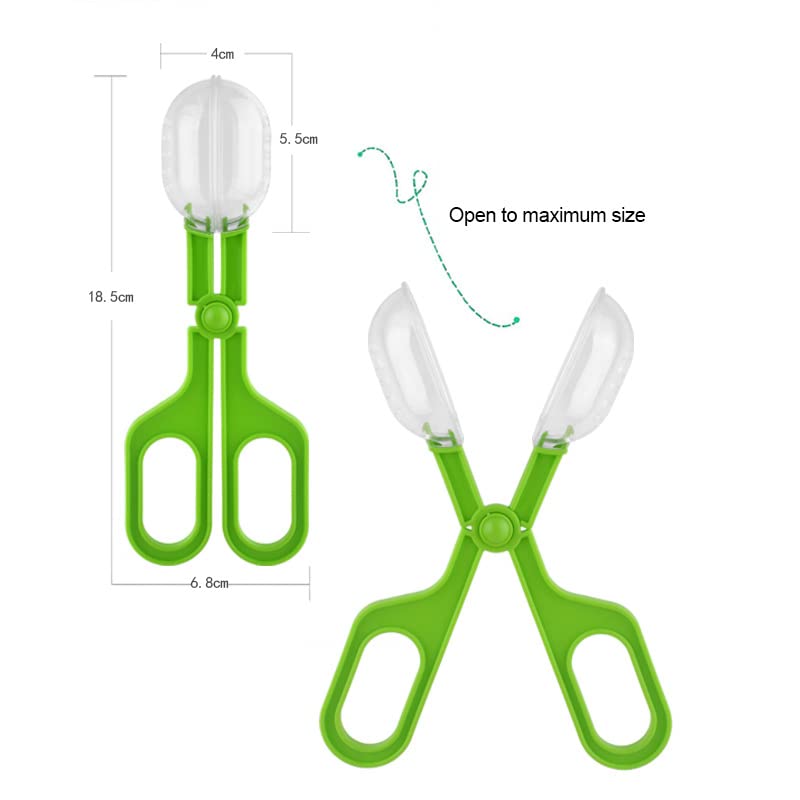 Reptile Feeding Clamp Poop Tongs Reptile Feeding Tool Reptile Poop Scoop with Vents for Tortoise Lizard Spider (Green) hamster poop scoop - PawsPlanet Australia