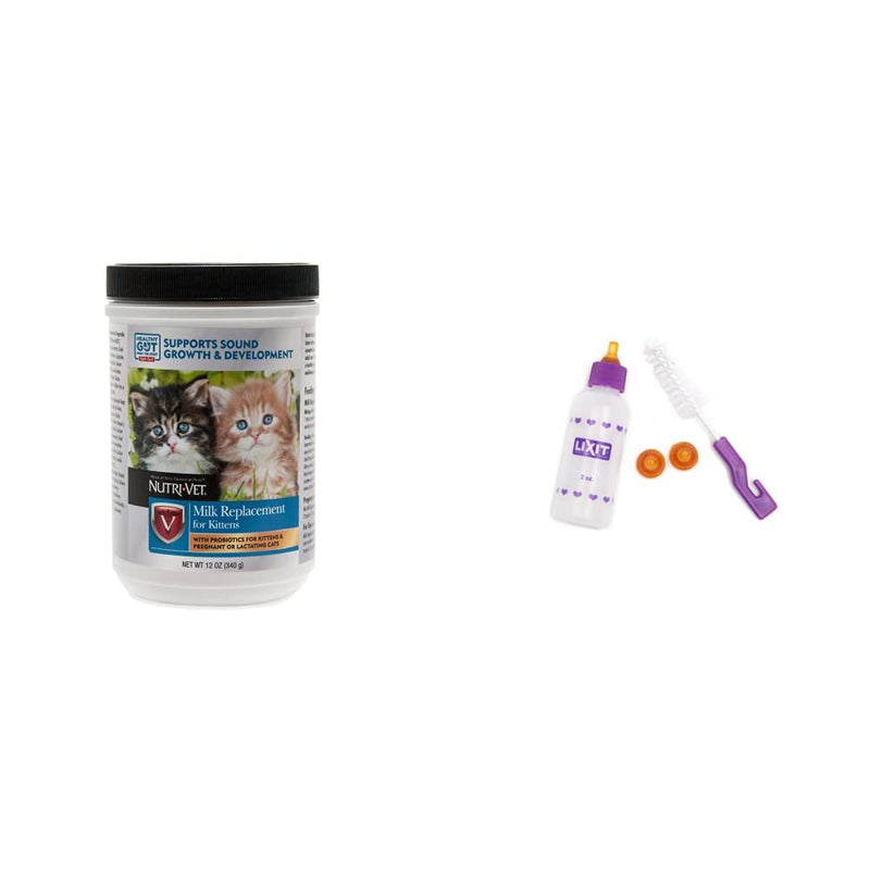 Nutri-Vet Milk Replacement for Kittens + Lixit Nursing Bottle Kit