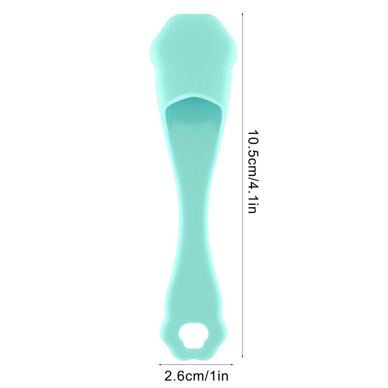 Dog toothbrush, silicone toothbrush for dog fingers, pet toothbrush in paw shape, toothbrush for care, green, 1 piece (pack of 1).