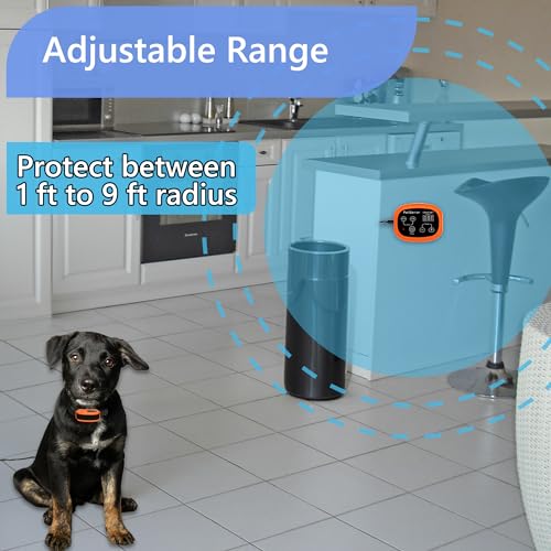Indoor Pet Barrier for Home,Keeps Areas Off Limits,Dog Home Proofing, Waterproof/Rechargeable/Beep/Static Training Collar,Wireless Electric Fence,1 Dog Orange Kit For 1 Dogs - PawsPlanet Australia
