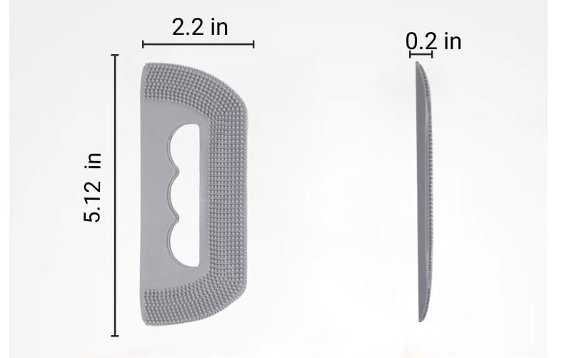 Reusable Soft Rubber Cat Dog Hair Removal Brush Gray (2 Pack) - Washable Pet Hair Deshedding Cleaning Tool for Indoor Cats, Dogs, Couch, Carpet & Furniture - PawsPlanet Australia