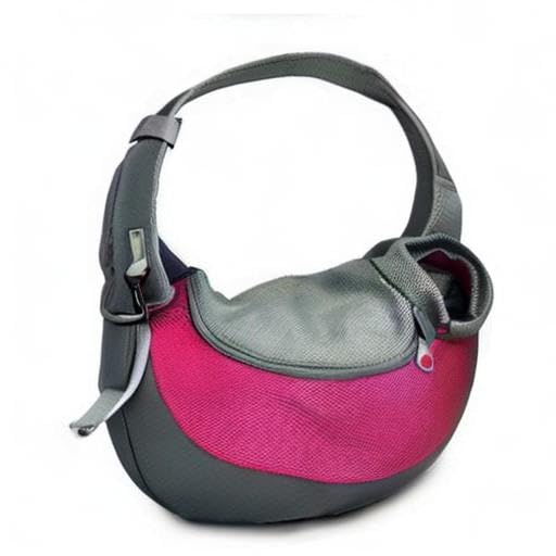 Pet Sling Carrier Bag, Hand-Free Dog Cat Outdoor Travel Shoulder Bag with Adjustable Strap& Zipper L(up to 5 kg) Red-a