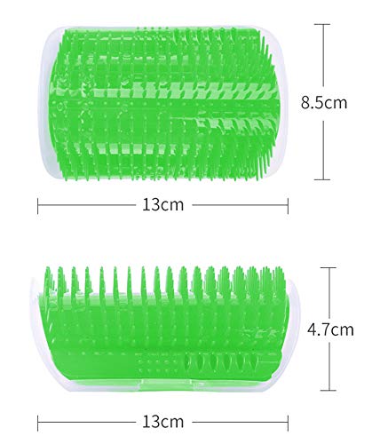 Hub's Gadget 2 Pack Cat Self Groomer, Wall Corner Massage Comb Grooming Brush (Green) - PawsPlanet Australia