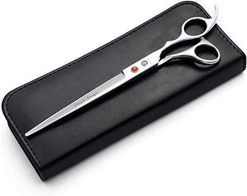 Purple Dragon 5"/5.5"/6"/6.5"/7"/7.5"/8"/9"/10" Sharp Edge Hair Cutting Shears Pet/Puppy/Cat Grooming Scissors with Bag - Perfect for Barber or Dog Groomer 8 inch - PawsPlanet Australia