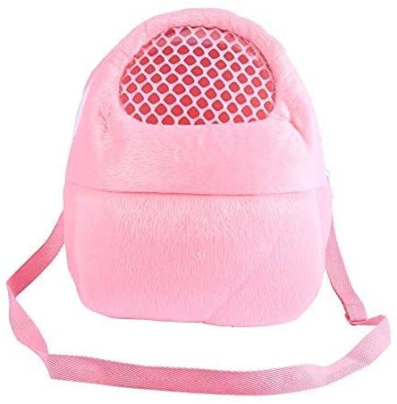 Sugar Glider Carrier Portable Travel Bag, Warm Pouch and Breathable Outdoor Portable Tote Bag for Guinea Pig Hedgehog Chinchilla Sugar Glider Hamster Squirrel Small Animal (Pink) pink