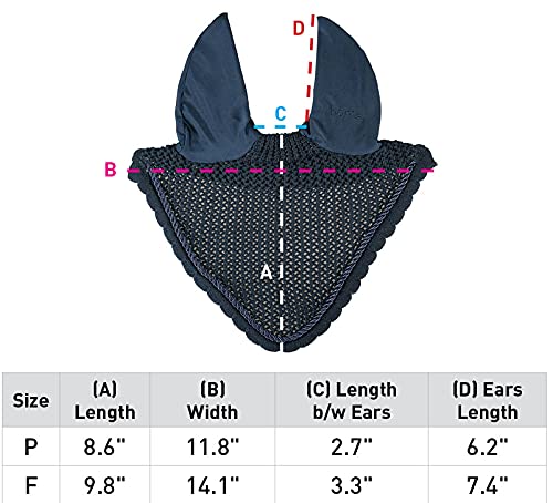 HORZE Marquess Crochet Horse Ear Bonnet | Sound Dampening Fly Protection - White - Horse - PawsPlanet Australia