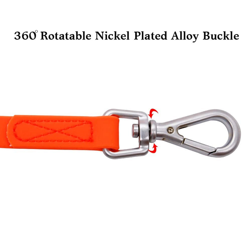 Waterproof Dog Training Leash 50FT 30FT 15FT 10FT 5FT Heavy Duty Recall Long Lead for Large Medium Small Dogs (15FT, Orange) - PawsPlanet Australia