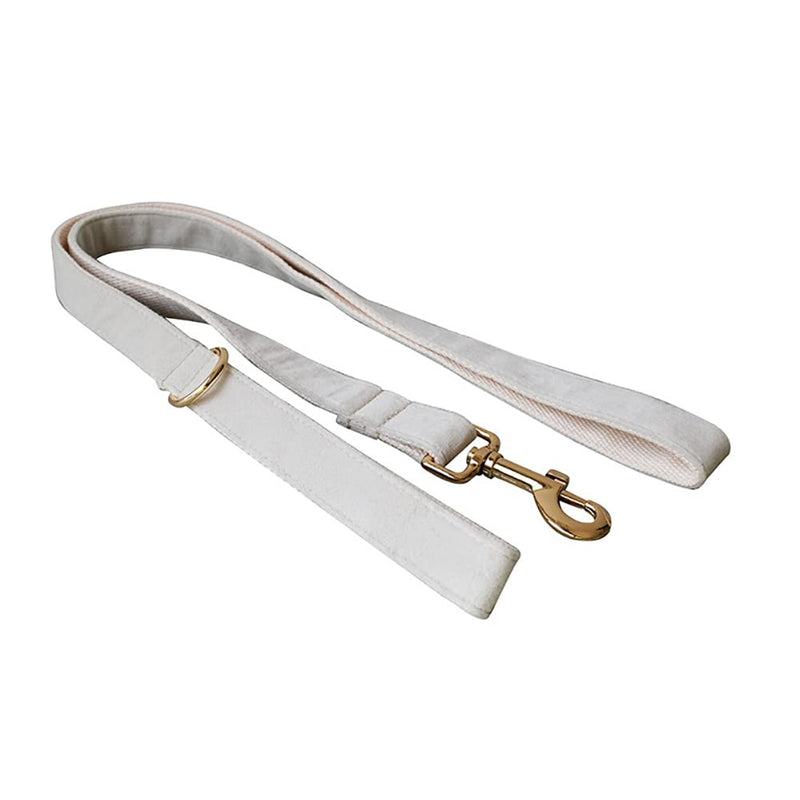 JiangYanus Dog Collar and Leash Set, Velvet Dog Collar and Leash with Metal Quick Release Buckle Adjustable for Small Medium Large Dogs Walking Running Training and Wedding Birthday or Christmas Party - PawsPlanet Australia