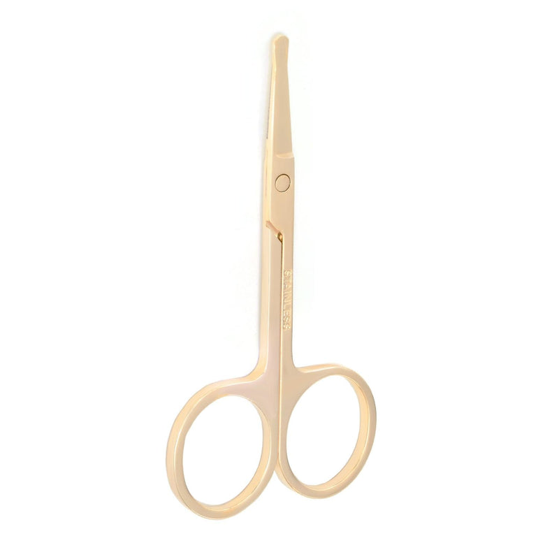 3.5 Inch Silent Pet Grooming Tiny Safety Scissors for Cats & Dogs - Quiet Alternative to Electric Clippers for Sensitive Pets (Golden) Golden - PawsPlanet Australia