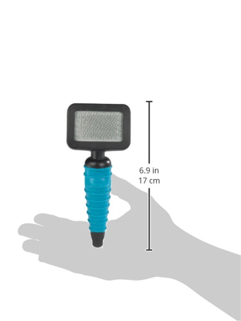 Master Grooming Tools Ergonomic Slicker Brushes — Molded Brushes for Grooming Dogs - Small, 3⅛" x 2½", Teal S