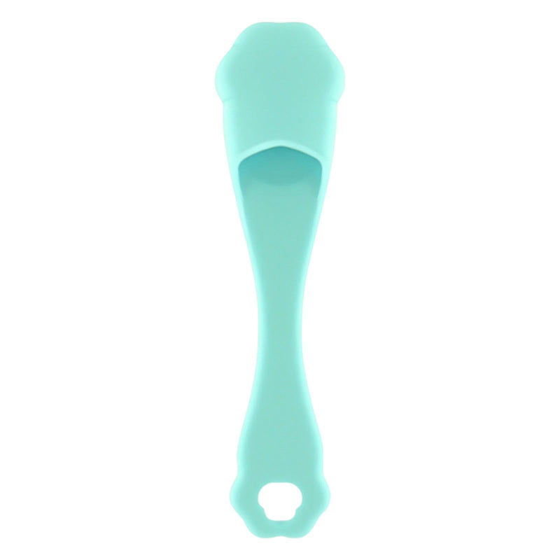 Dog toothbrush, silicone toothbrush for dog fingers, pet toothbrush in paw shape, toothbrush for care, green, 1 piece (pack of 1).