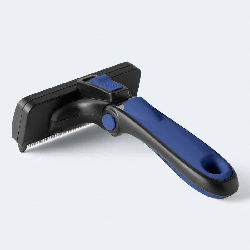 Deshedding Dog Brush for Short/Medium Hair (Large,Blue) – Gentle Deshedding tool for Dogs & Cats – Reduces shedding, without damaging topcoat. Removes Loose Fur & Dead Undercoat. blue Large - PawsPlanet Australia