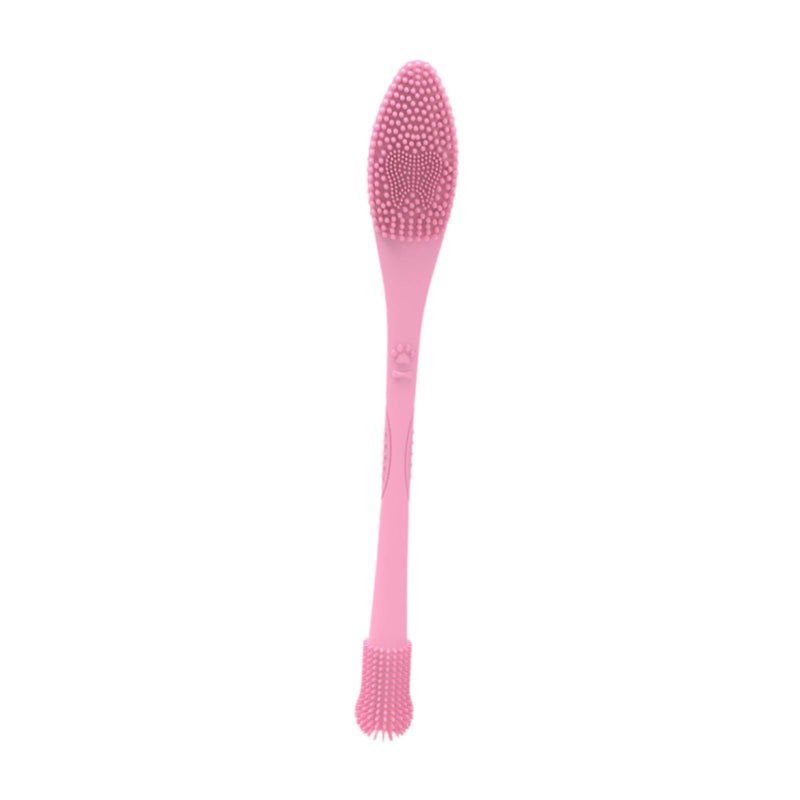 Sharplace Pet Toothbrush, Cat Grooming, Easy to Handle, Flexible, Easy-to-Use Dental Care Toothbrush for Dogs, Cats and Cats, Pink