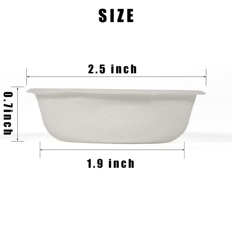 100Pcs Biodegradable Crested Gecko Food Cups, 1oz Reptile Feeding Dish - PawsPlanet Australia