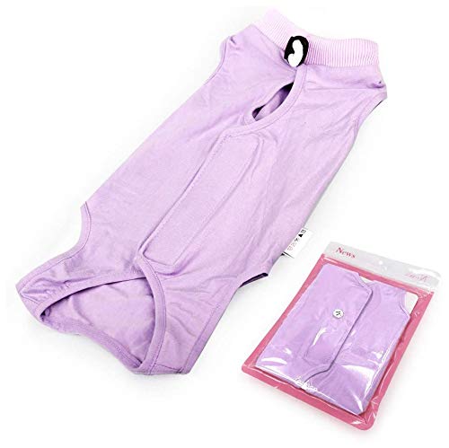 Cat Professional Recovery Suit for Abdominal Wounds and Skin Diseases, E-Collar Alternative for Cats and Dogs, After Surgey Wear Anti Licking, Recommended by Vets（Purple,M Medium (Pack of 1) Purple