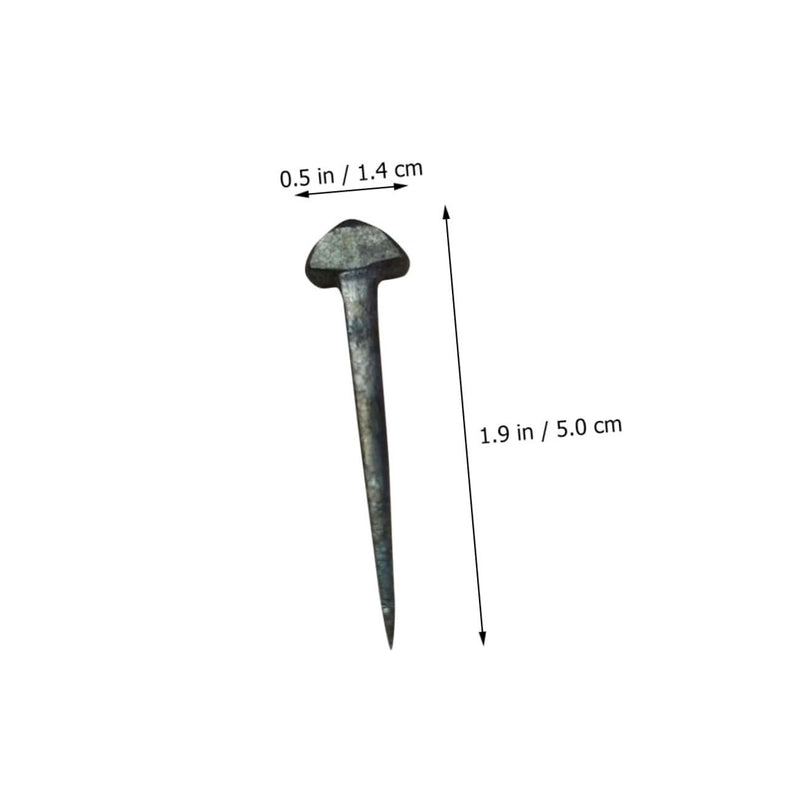 Horseshoe Nails 50 Pcs Iron Mini Hoof Nails 1.96In Lightweight Farrier Tools for Horseshoe Fixing and Horse Tack Repair Practical Equipment