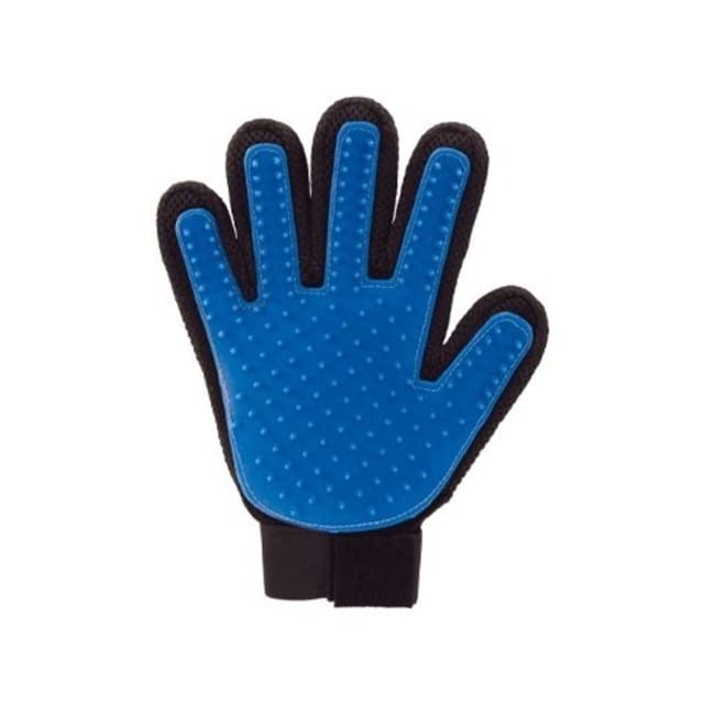 Pet Hair Remover Glove - Gentle Pet Grooming Glove Brush - Deshedding Glove - Massage Mitt with Enhanced Five Finger Design - Perfect for Dogs & Cats with Long & Short Fur - 1 Pack (Right-Hand), Blue - PawsPlanet Australia