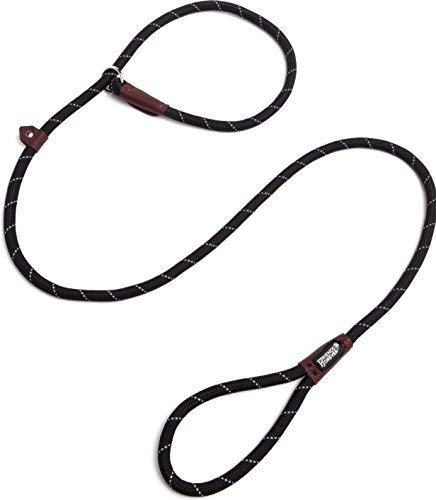 Friends Forever Extremely Durable Dog Rope Leash, Premium Quality Mountain Climbing Rope Lead, Strong, Sturdy Comfortable Leash Supports The Strongest Pulling Large Medium Dogs 6 feet, Black 6' - PawsPlanet Australia