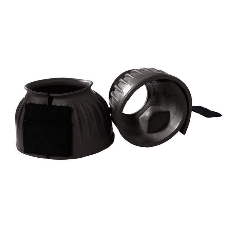 HORZE No Turn Heavy Duty Bell Boots Large Black - PawsPlanet Australia