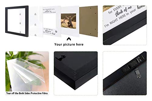 KCRasan Memorial Picture Frame for Pet Loss Gift - Remembrance Frame for Dog or Cat with Sympathy Tribute Keepsake(9x9 frame) 8x8-Black - PawsPlanet Australia