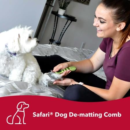 Coastal Pet Safari Dog De-Matting Comb & Professional Dog Nail Trimmer - Comb & Brush for Dogs with Medium to Long Hair & Dog Nail Clippers for Grooming - Bundle - PawsPlanet Australia