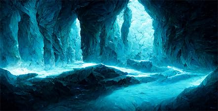 48X24 Inches Fish Tank Background, Underwater Cave Terrarium Background Decor, Blue Landscape Stone Durable Polyester Background with 8 EVA Double-Sided Tapes 48X24in/120X60cm blue-02 - PawsPlanet Australia