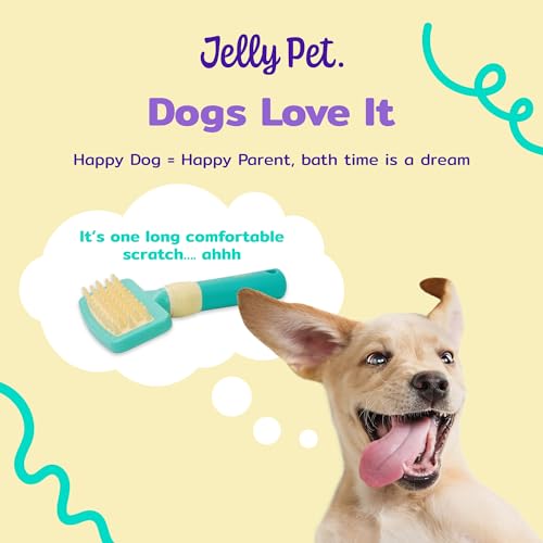 Jelly Pet Deshedding Dog Bath Brush Scrubber, Bath Brush for Dogs, Pet Shower Brush, Bath Supplies, Curry Brush for Dogs, Dog Bath Brush for Short Haired Dogs, Dog Wash Brush, Dog Grooming Brush - PawsPlanet Australia
