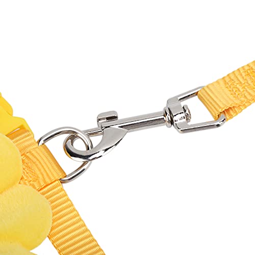 Duck Harness and Adjustable Chicken Walking Harness, Breathable Pet Vest for Duck Chicken Hen Training Walking Basic Leashes[Yellow M] Yellow M - PawsPlanet Australia