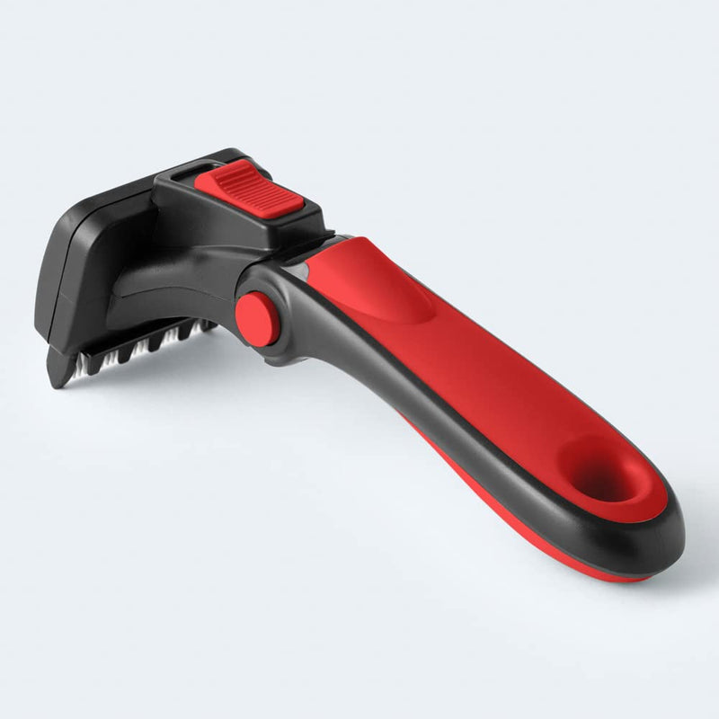 Deshedding Dog Brush for Long Hair (Small,Red) – Gentle Deshedding tool for Dogs & Cats – Reduces shedding, without damaging topcoat. Removes Loose Fur & Dead Undercoat. Small red - PawsPlanet Australia