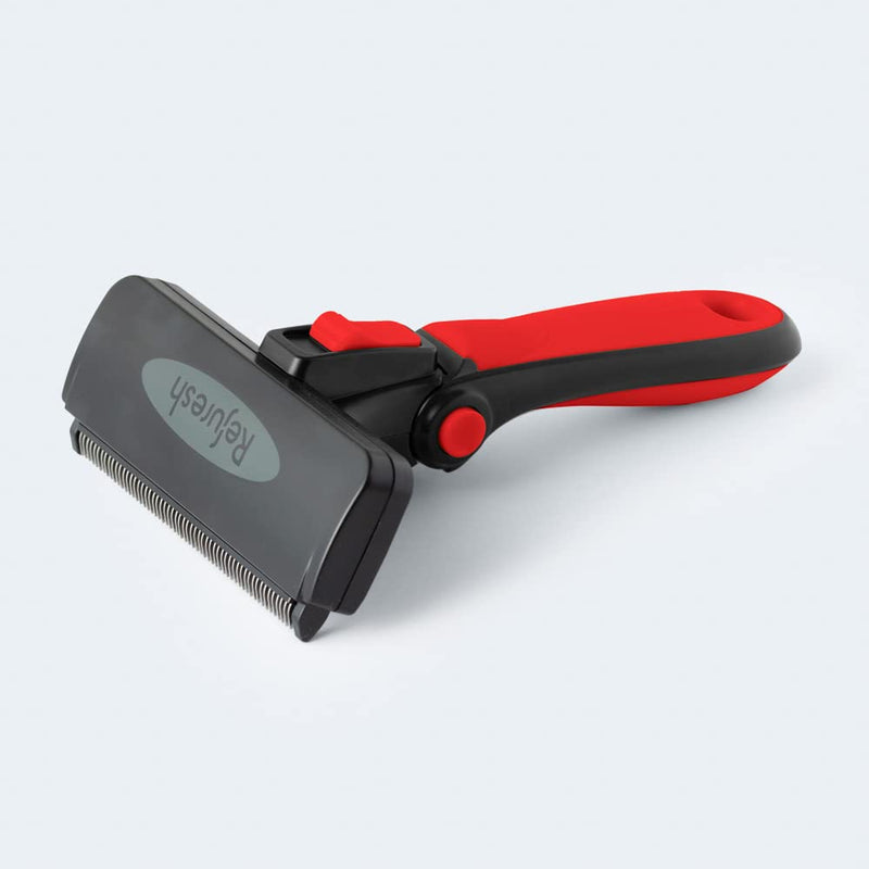 Deshedding Slicker Brush for Short Hair Dogs, Cats & Pets - Lightweight Brush for Shedding, Massaging & Grooming - Dematting Comb & Deshedder Supplies- large, red - PawsPlanet Australia