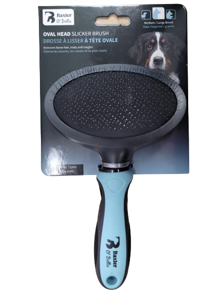 Baxter & Bella Large dog slicker brush. oval head