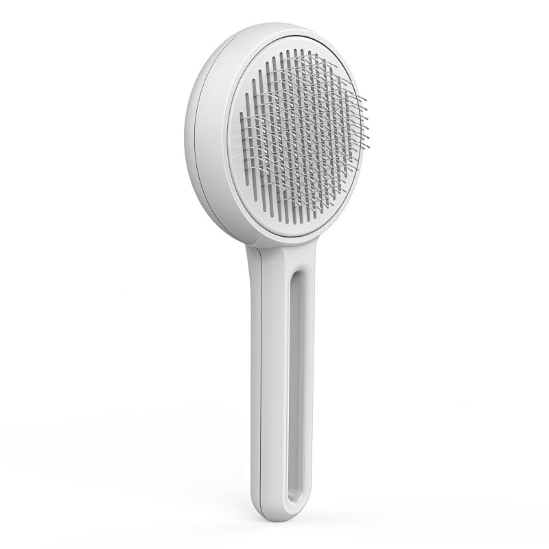 Deshedding Brush for Cats and Dogs, Gentle Grooming Tool Removes Loose Hair and Undercoat, Slicker Brush for All Coat Types, Reduces Shedding and Tangles