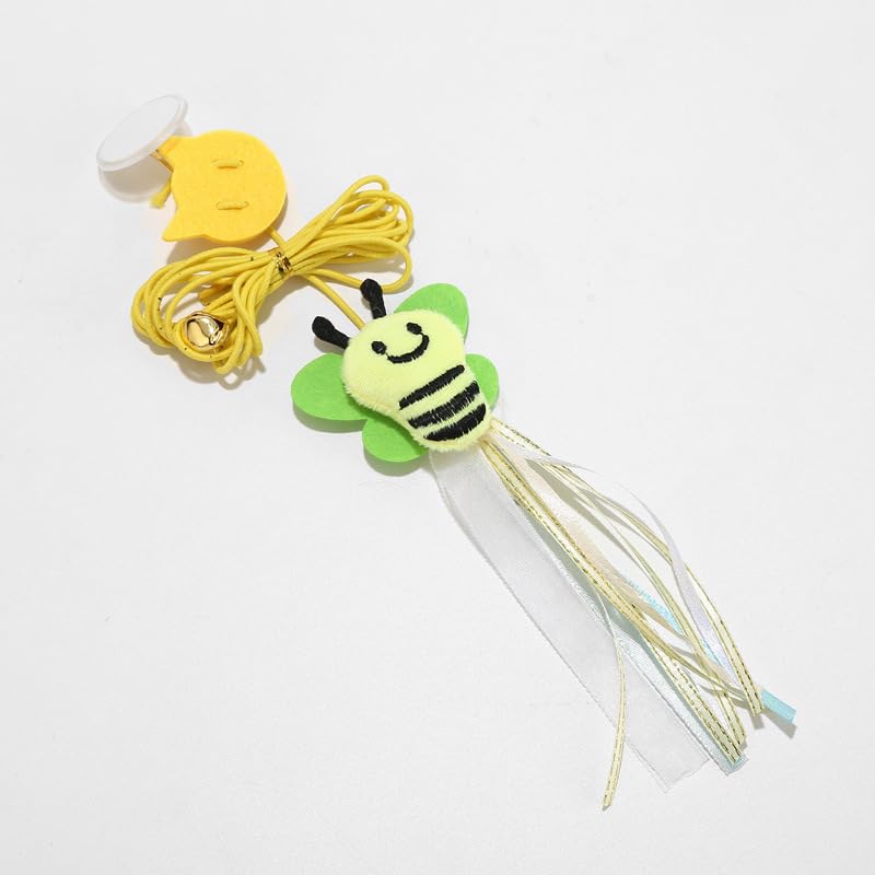 3 Pcs Interactive Toys for Indoor Cats, Best Hanging Cat Toys for Bored Cats, Spring Cat String Toys with Feathers and Bells, Door Hanging Self-Playing Cat Toys - PawsPlanet Australia