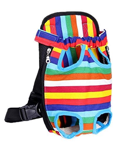 Pet Dog Carrier Backpack Mesh Camouflage Outdoor Travel Products Breathable Shoulder Handle Bags for Small Dog Cats (M, Rainbow) M - PawsPlanet Australia