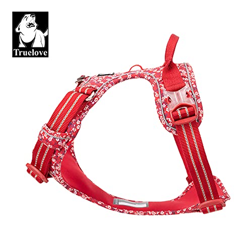 WINHYEPET True Love No-Pull Dog Harness, Cotton Fabric Breathable and Reflective Soft, Adjustbale for Running Walking, Suitable Small Medium Large Cats Dogs TLH5655(Poppy Red, S) Poppy Red - PawsPlanet Australia