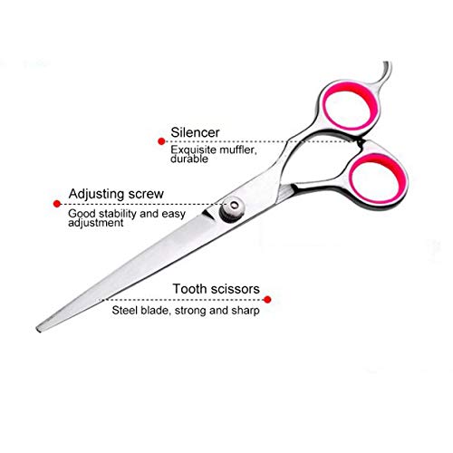 Dog Straight Scissors, 6" Dog Grooming Shear Stainless Steel Puppy Cat Hair Cutting Trimming Shears for Dog Grooming Family Use - PawsPlanet Australia
