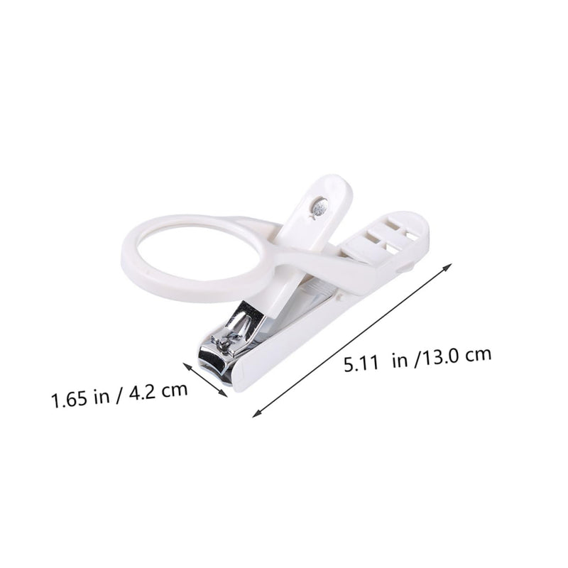 2Pcs Rotatable Magnifying Glass Nail Clippers for Hamster and Hedgehog, Small Pet Paw Cutters White and Blue Handles, Precise Grooming Tool for Pet Living Supplies