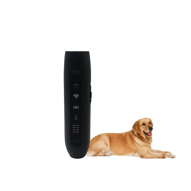 Ultrasonic Dog Bark Deterrent Device: Anti Dog Barking Device Outdoor with 3 Working Modes, 105, Black