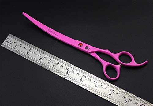Purple Dragon Professional 7.0 inch 4PCS Pet Grooming Scissors Kit Japan Premium Steel Straight & Curved & Thinning Blade Dog Hair Cutting Shears Set with Case Pink - PawsPlanet Australia