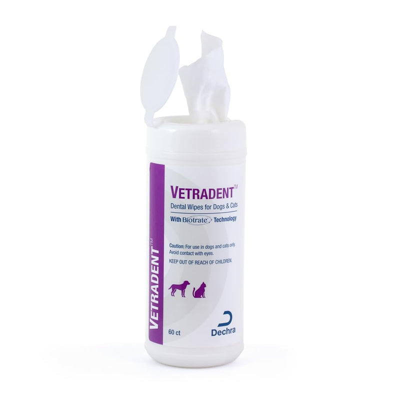 Vetradent Dental Wipes, 60 ct 60ct White