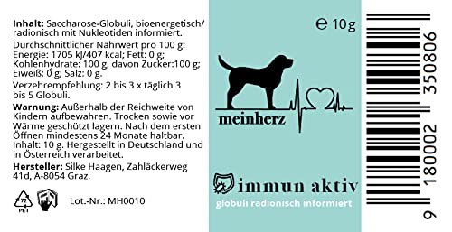 Immune Active Globules for Love for Your Dog to Support the Immune System and Activate the Defenses, Bioenergetic/Radionic Informed with Shitake Mushrooms and Nucleotides.
